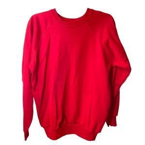 NWOT Vintage Red Crew Neck Sweatshirt XL